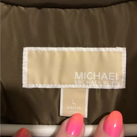 Michael Kors Brown Quilted Puffer Vest - Picture 3 of 3